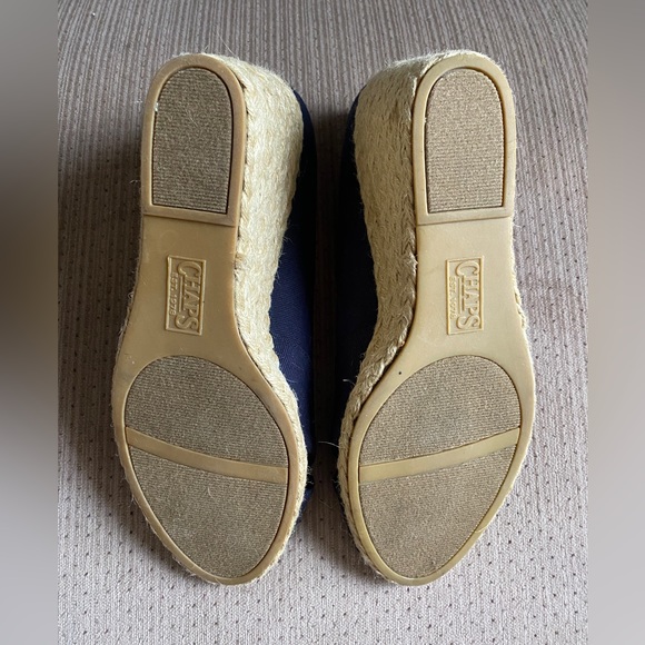 Chaps Twine Navy Blue Wedge heels NWOT - Picture 5 of 6